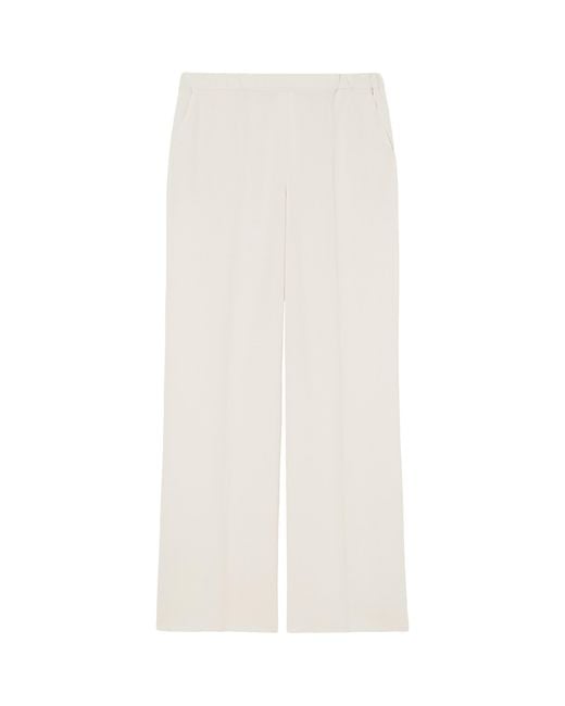 Marina Rinaldi White Wide-Leg Tailored Trousers