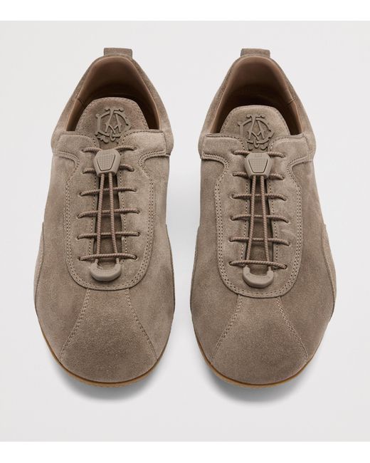 Dunhill Brown Suede Automotive Davies Sneakers for men