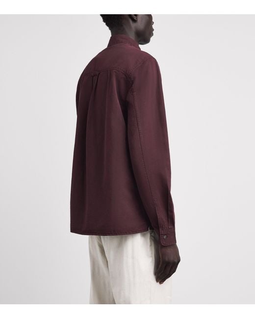 Citizens of Humanity Purple Cotton-Linen Cairo Shirt for men