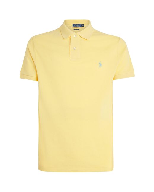 Polo Ralph Lauren Yellow Cotton Mesh Polo Pony Polo Shirt for men