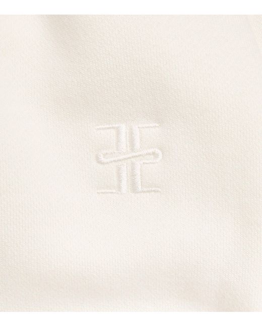 ÉTERNE White Cotton-Blend Straight-Leg Sweatpants