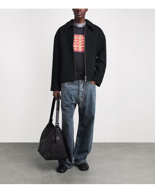 Won Hundred Black Wool-Blend Sebastian Jacket for men