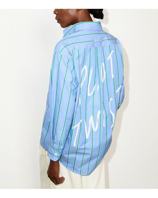 MAX&Co. Blue Stripe Plot Twist Shirt