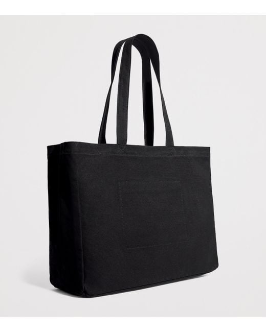 Polo Ralph Lauren Black Cotton Logo Tote Bag for men