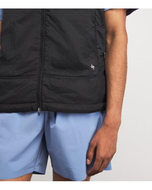 REPRESENT 247 Black Half-Padded Packable Run Gilet for men
