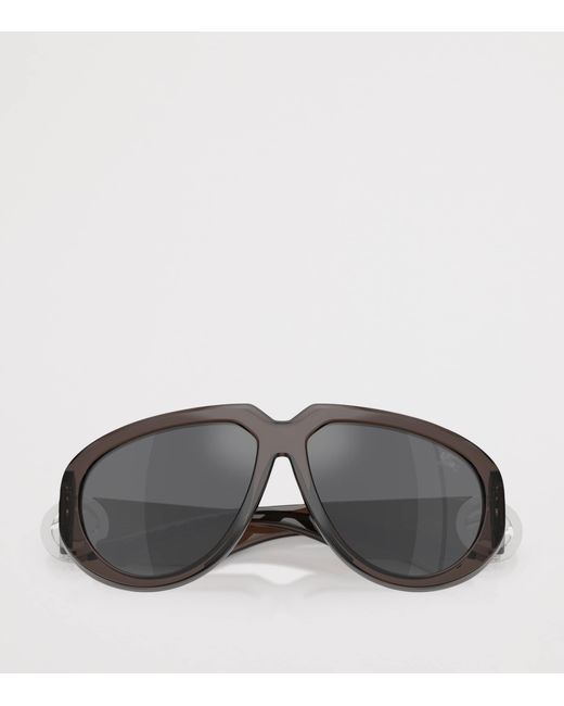 Burberry Gray Pilot Sunglasses