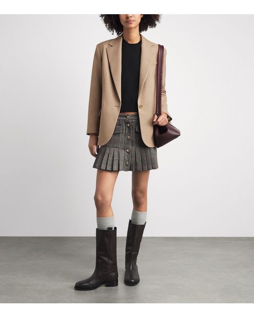 Maje Natural Single-Button Blazer
