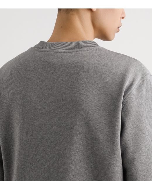 Dolce & Gabbana Gray Cotton Graphic Sweatshirt
