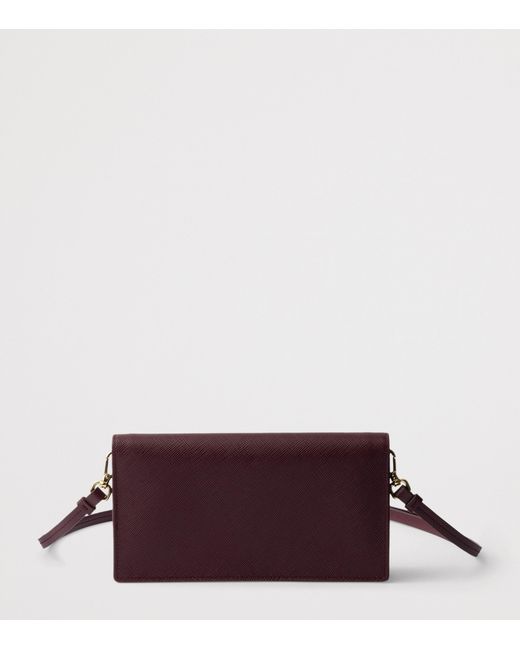 Prada Purple Mini Saffiano Leather Clutch Bag