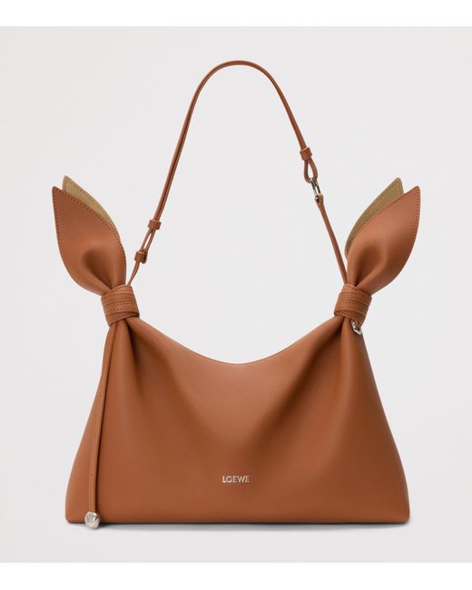 Loewe Brown Medium Leather Scarf Shoulder Bag