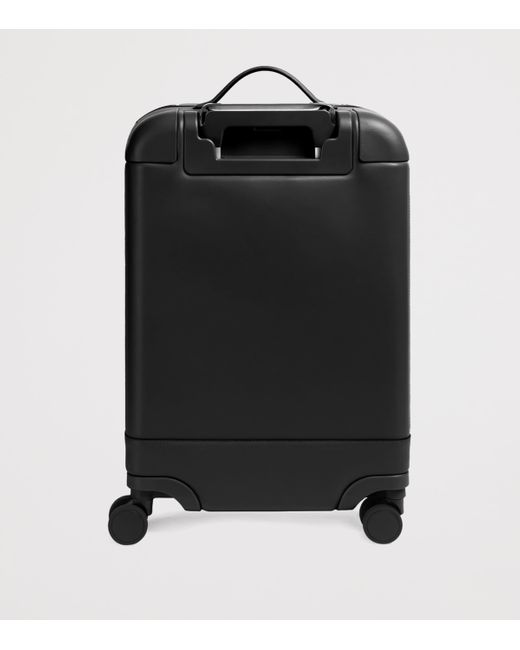 Aviteur Black Leather Carry-On Suitcase