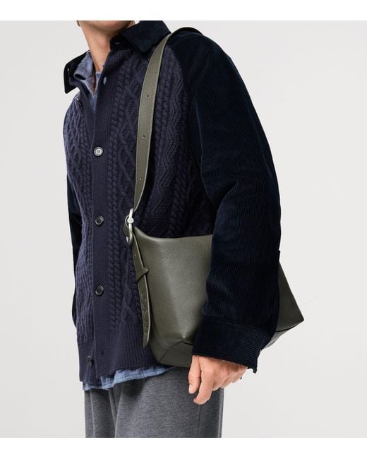 Loewe Metallic Leather Loop Shoulder Bag for men