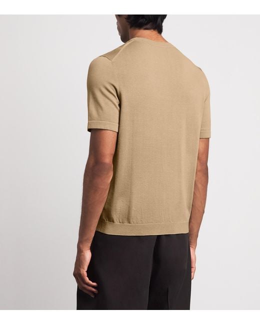 Sandro Natural Knitted T-Shirt for men