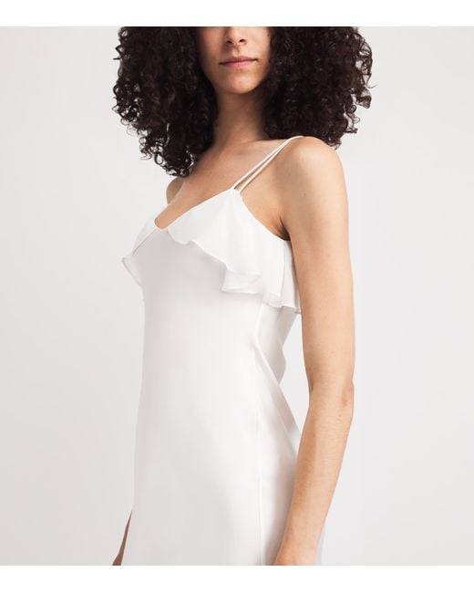 Manitu White Mulberry Silk Aurora Midi Slip Dress
