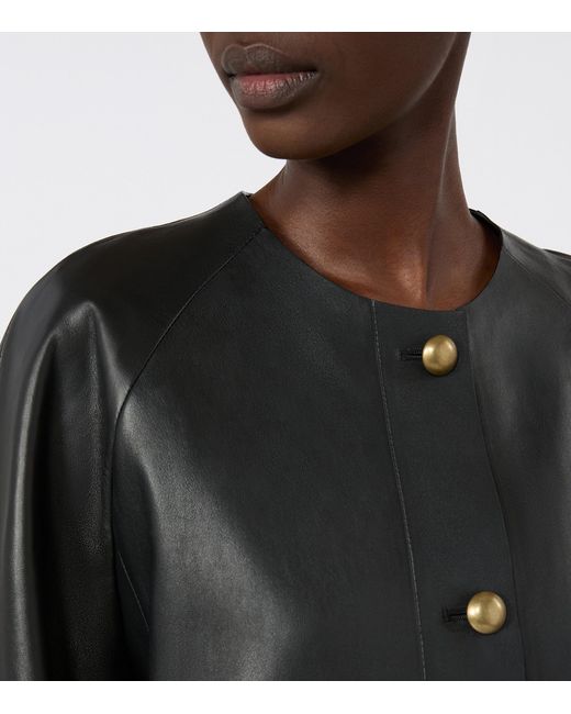 Max Mara Black Leather Jacket