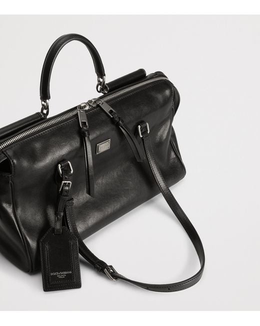 Dolce & Gabbana Black Calfskin Vittoria Shoulder Bag