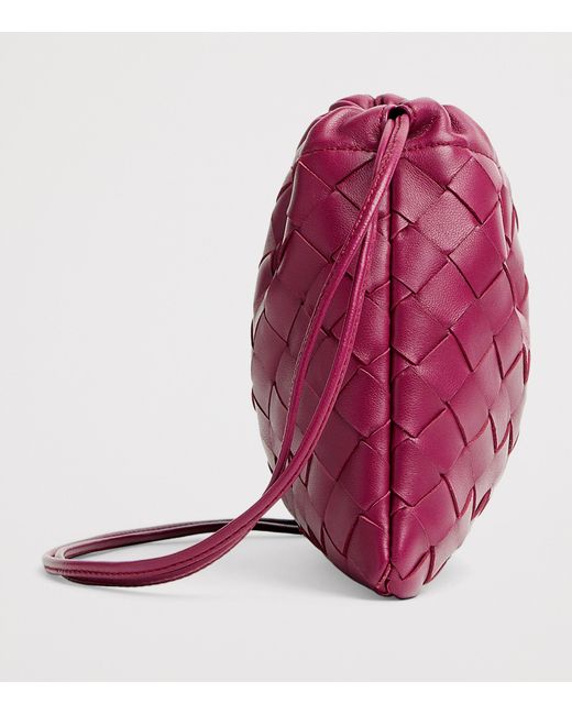 Bottega Veneta Purple Small Leather Dustbag Clutch Bag
