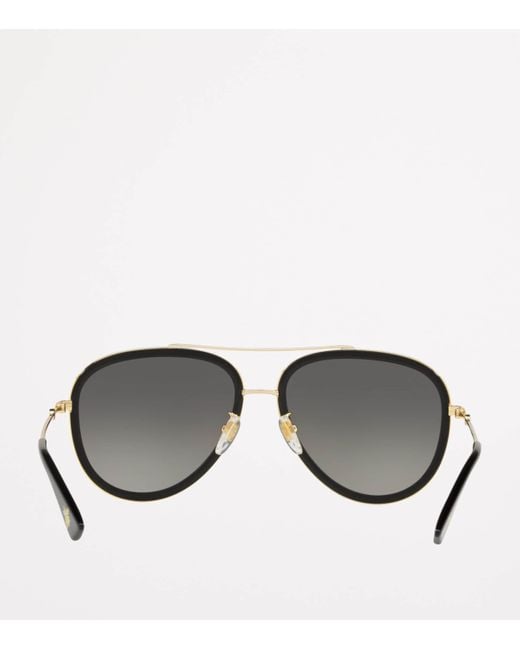 Gucci Gray Tinted Aviator Sunglasses