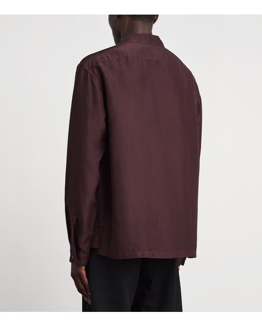 Barena Purple Silk Genga Shirt for men