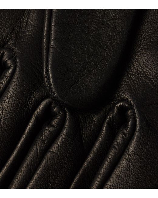 Prada Black Nappa Leather Gloves