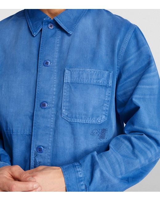 Polo Ralph Lauren Blue Cotton Twill Field Jacket for men