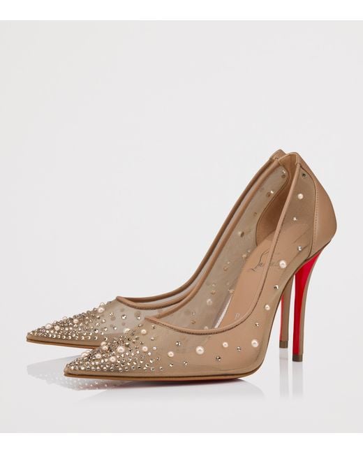 Christian Louboutin Natural Miss Z Degrastrass Leather Pumps 100