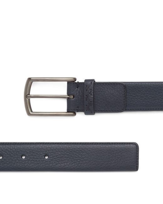 Zegna Blue Leather Belt for men