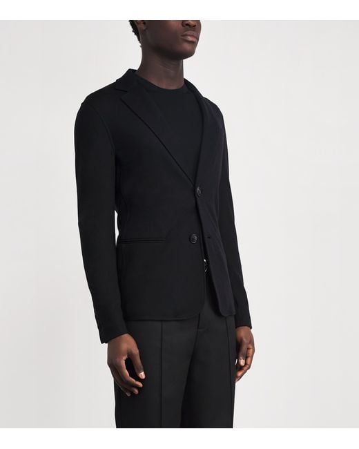 Giorgio Armani Black Cashmere Single-Breasted Blazer for men