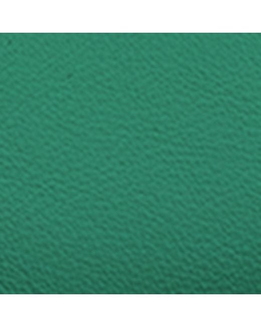 BVLGARI Green Leather Serpentine Clutch Bag
