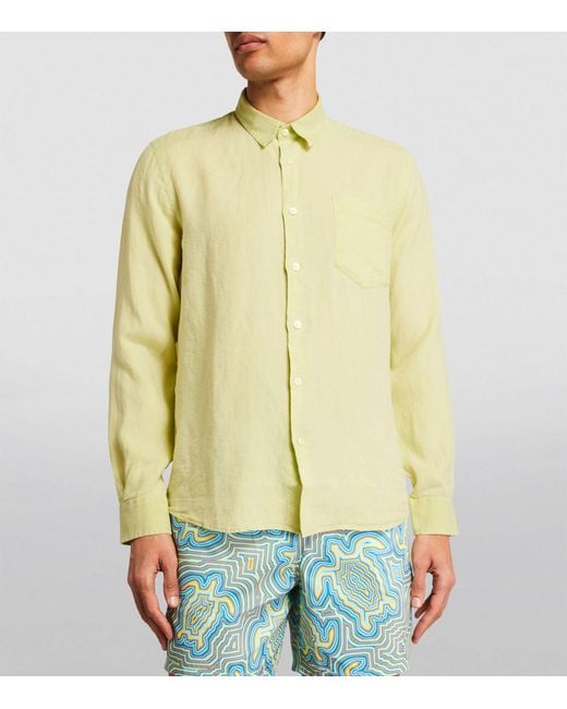 Vilebrequin Yellow Linen Shirt for men