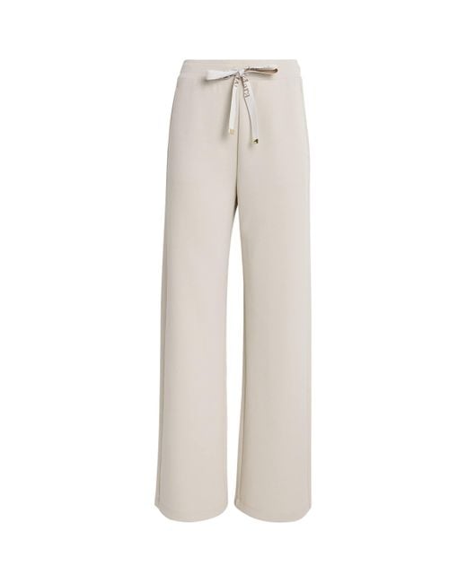 Max Mara Gray Cotton-Blend Jersey Trousers