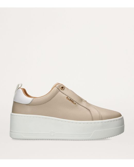 Carvela Kurt Geiger Natural Leather Connected Laceless Sneakers