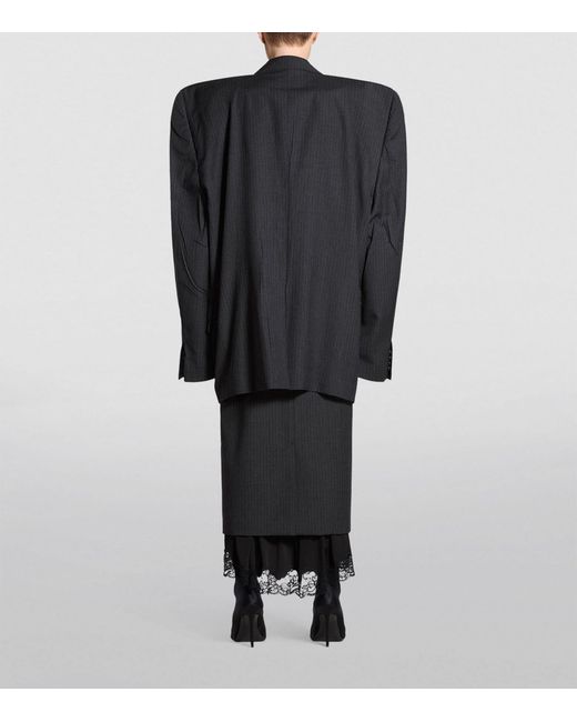 Balenciaga Black Cut-away Boxy Jacket