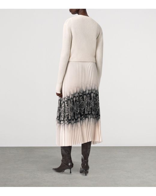 AllSaints White 2-In-1 Curtis Midi Dress