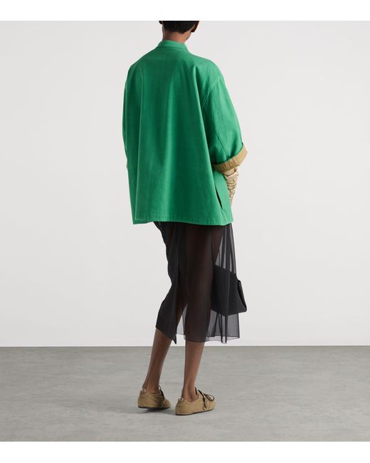 Prada Green Old Piqué Blouson Jacket