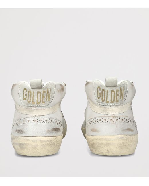 Golden Goose Deluxe Brand White Leather Mid Star Sneakers for men