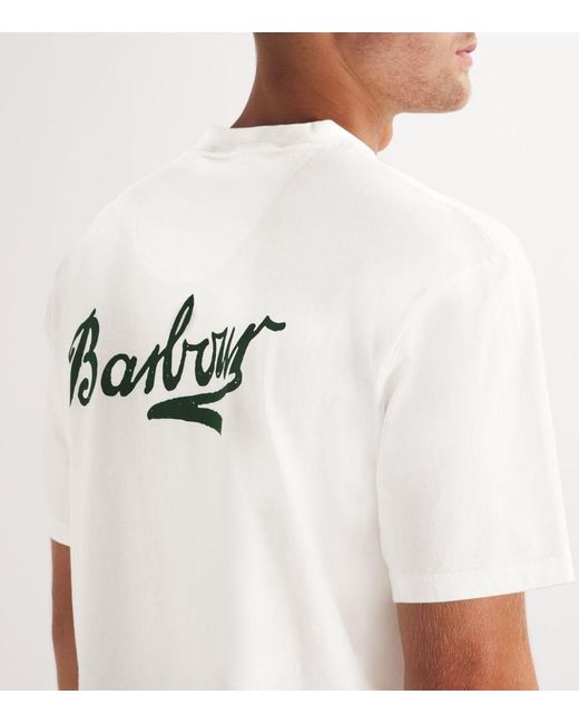 Barbour White Bowery Logo T-Shirt for men