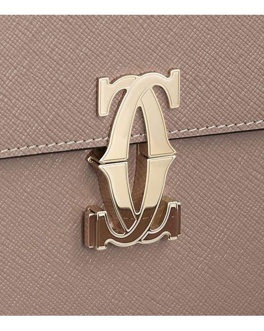 Cartier Natural Mini Leather C De Shoulder Bag