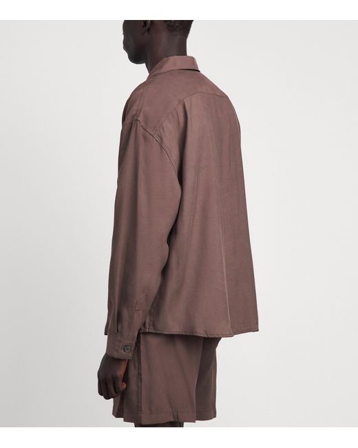 FRAME Brown Camp Collar Shirt for men