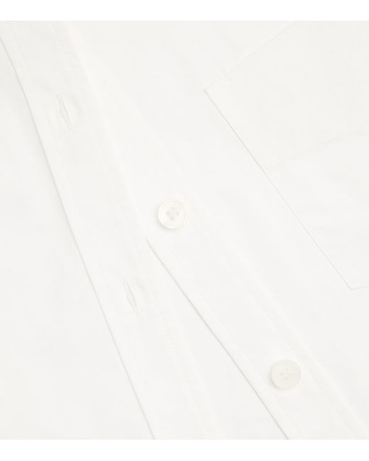 Lafayette 148 New York White Cotton Oversized Shirt
