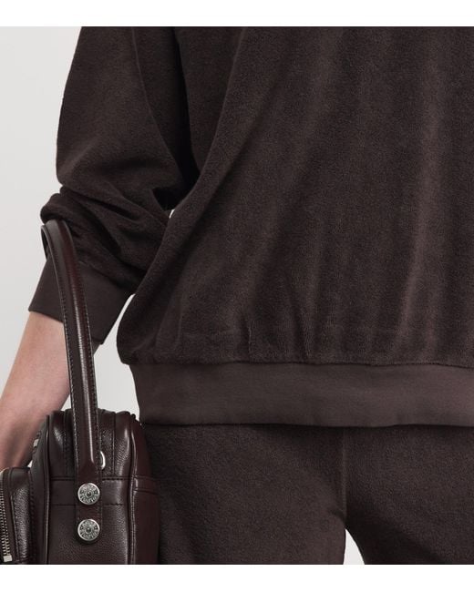 Suzie Kondi Brown Cotton-Blend Samos Sweatshirt