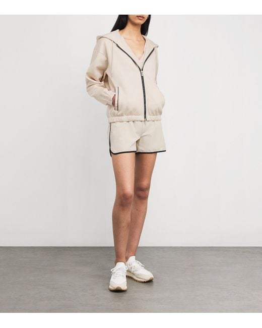 Eleventy Natural Cotton-Blend Zip-Up Hoodie
