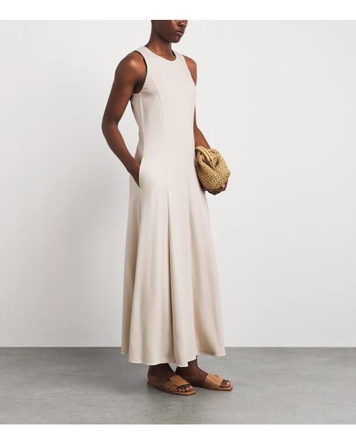 Eleventy White Zip-Up Midi Dress