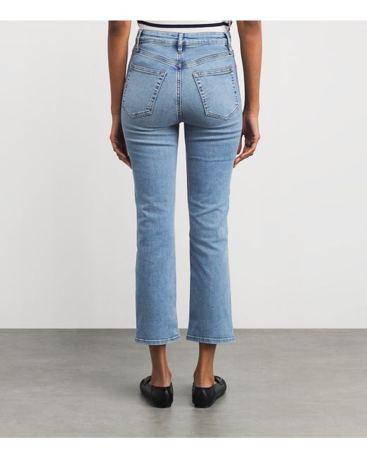 FRAME Blue The Pencil Crop Jeans