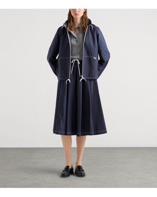 Prada Blue Re-Nylon Lightweight Midi Skirt