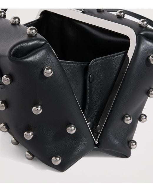 Jil Sander Black Small Leather Goji Pillow Shoulder Bag