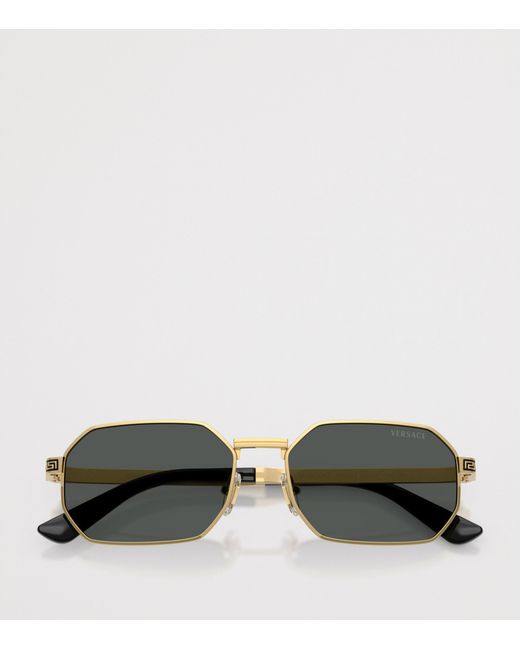 Versace Metallic Metal Ve2297 Rectangle Sunglasses for men