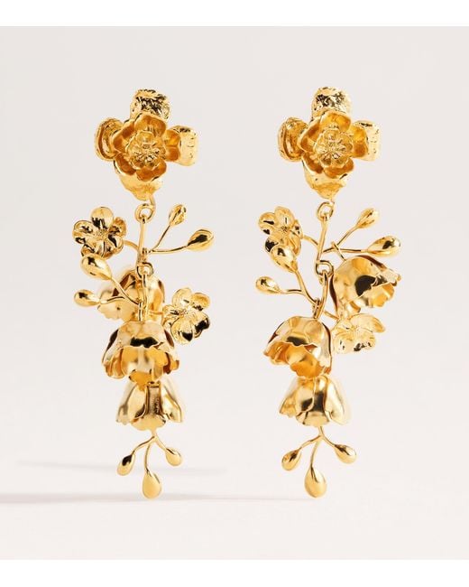 Chloé Metallic Bouquet Drop Earrings