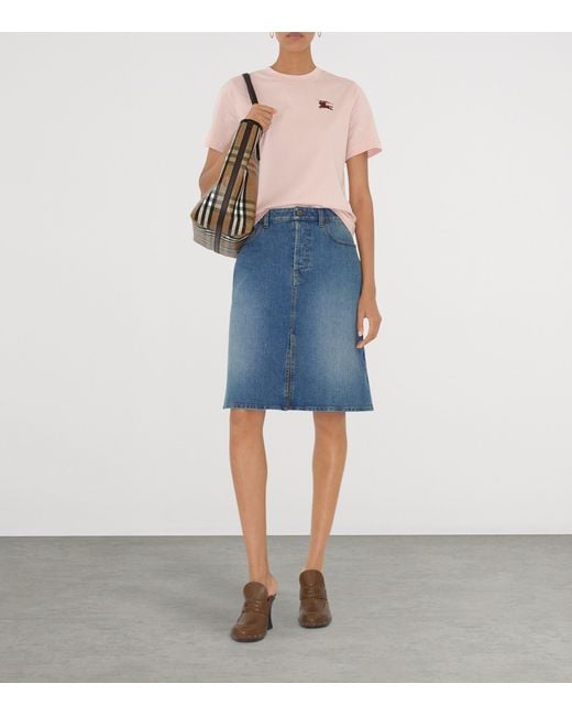 Burberry Pink Ekd Slim T-Shirt