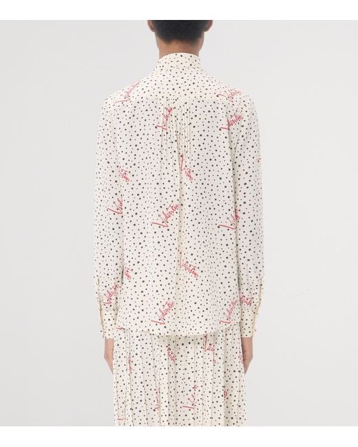 Valentino Natural Silk Plus De Pois Blouse